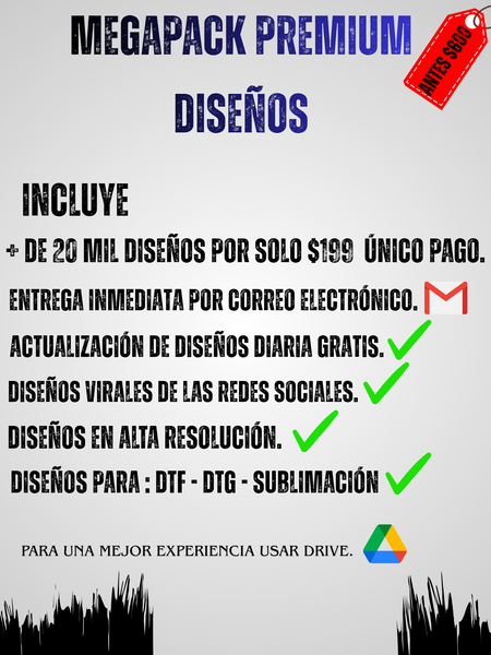 MEGAPACK PREMIUM +20 MIL DISEÑOS